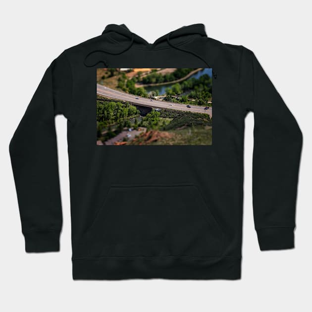 Road Picture With Tilt Shift Effect Hoodie by jecphotography
